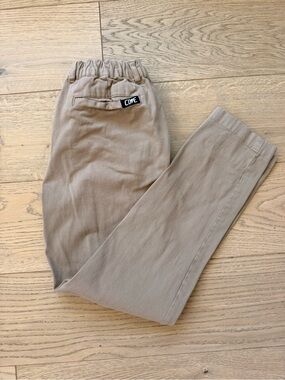Cove Men's Khaki Elastic-Waist Chinos
